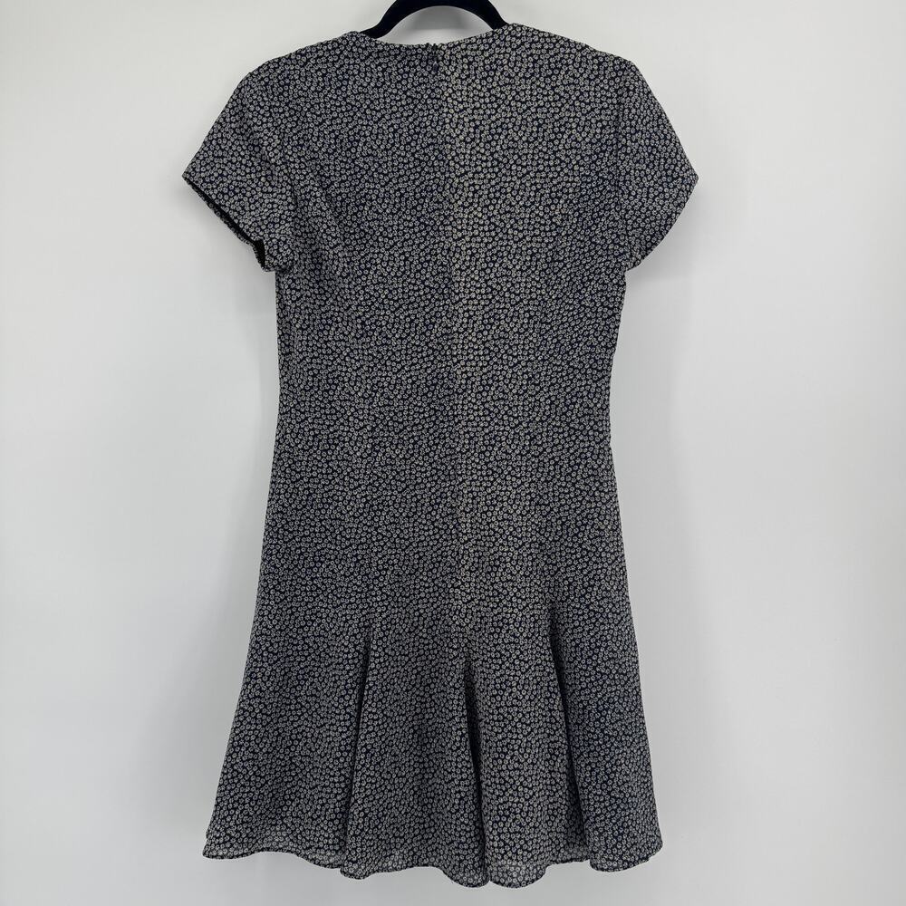 VTG 90s Ann Taylor Ditsy Floral Mini Sundress Size 6 Daisy Navy Cap Sleeve - Picture 4 of 7